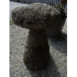 GRANITE, impressive granite mushroom with tapering stalk 75cms height