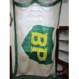 PETROL ADVERTISING -1970's BP SHIPS FLAG, APPROX 240CMS X 160CMS