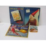 ADVERTISING, 4 antique and vintage display adverts, including "Darby & Joan Cigars/ Diving Girl