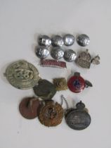 MILITARY BUTTONS & BADGES, WWI RNAF tank badge, ARP buttons, cap badges, etc