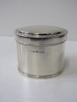 GEORGIAN SILVER CANISTER, cylindrical form lidded canister with London HM, 1820, 7cm diameter, 178