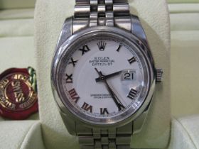 ROLEX, Rolex Oyster Perpetual date stainless steel gent's wrist watch, reference number 116200,