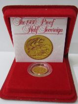 PROOF HALF SOVEREIGN, cased 1980 proof half sovereign with COA