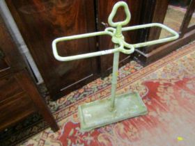 VINTAGE GREEN PAINTED METAL STICK STAND