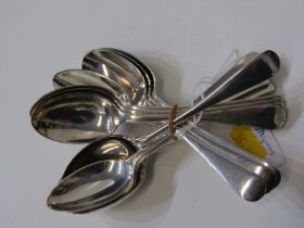 SILVER CUTLERY, set of 12 silver coffee spoons, maker JR of Sheffield, 1907, 261 grams