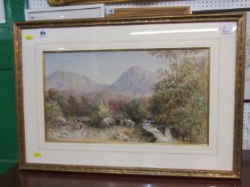 EBENEZER ALFRED WARMINGTON (1830 - 1903), signed watercolour dated 1876, "Drover and Cattle in the