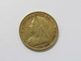 VICTORIAN HALF SOVEREIGN, 1899 Victorian gold half sovereign