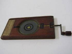 ANTIQUE MAGIC LANTERN ACCESSORY, ratchets Astronomical slide of Venus by Carpenter and Westley