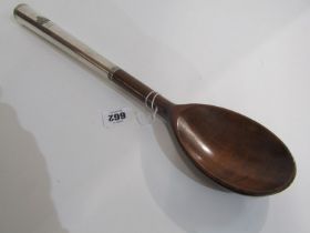 REGIMENTAL PRESENTATION SPOON, Royal Sussex Regiment inscribed long handled presentation spoon, 46cm