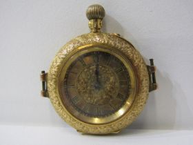 GOLD POCKET FOB WATCH, 18ct gold foliate decorated fob watch, later converted to make wrist watch