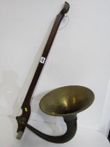 MUSICAL INSTRUMENT, phono-fiddle by Howson with original brass horn