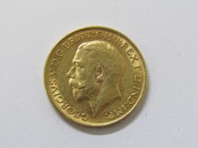 GOLD SOVEREIGN, George V 1912 gold sovereign, higher grade