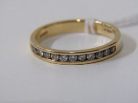 DIAMOND HALF ETERNITY RING, 18ct yellow gold eternity ring, set well matched brilliant cut diamonds,