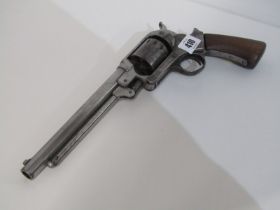 19th CENTURY REVOLVER, 1858 STARRES patent arms single action revolver, 36cm length