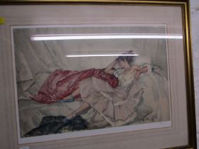 WILLIAM RUSSELL FLINT, signed limited edition colour print "Girl from Orio" blind stamp 38cm x 56cm