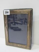 SILVER EASEL PHOTO FRAME, modern silver easel photo frame of rectangular form, 19cm, maker RC of