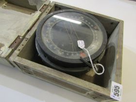 VINTAGE AVIATION AIR MINISTRY, cased 6 inch compass for Lancaster Bombers