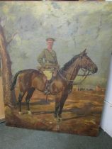 JAMES LYNWOOD PALMER, signed oil on canvas, "Portrait of First World War General on mount", 126cm