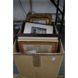 A quantity of paintings and prints.