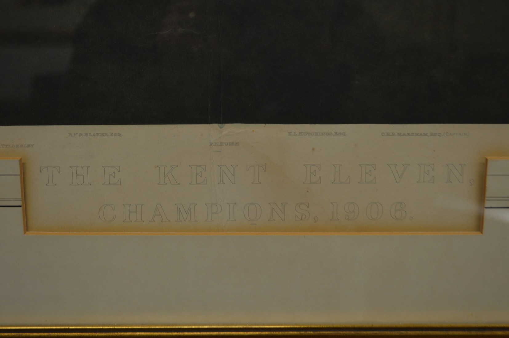 Cricketing interest, The Kent Eleven Champions 1906, colour engraving. - Image 2 of 2