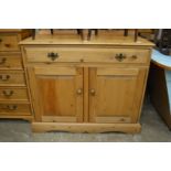 A pine sideboard.