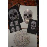 Various posters and prints relating to Damien Hirst.