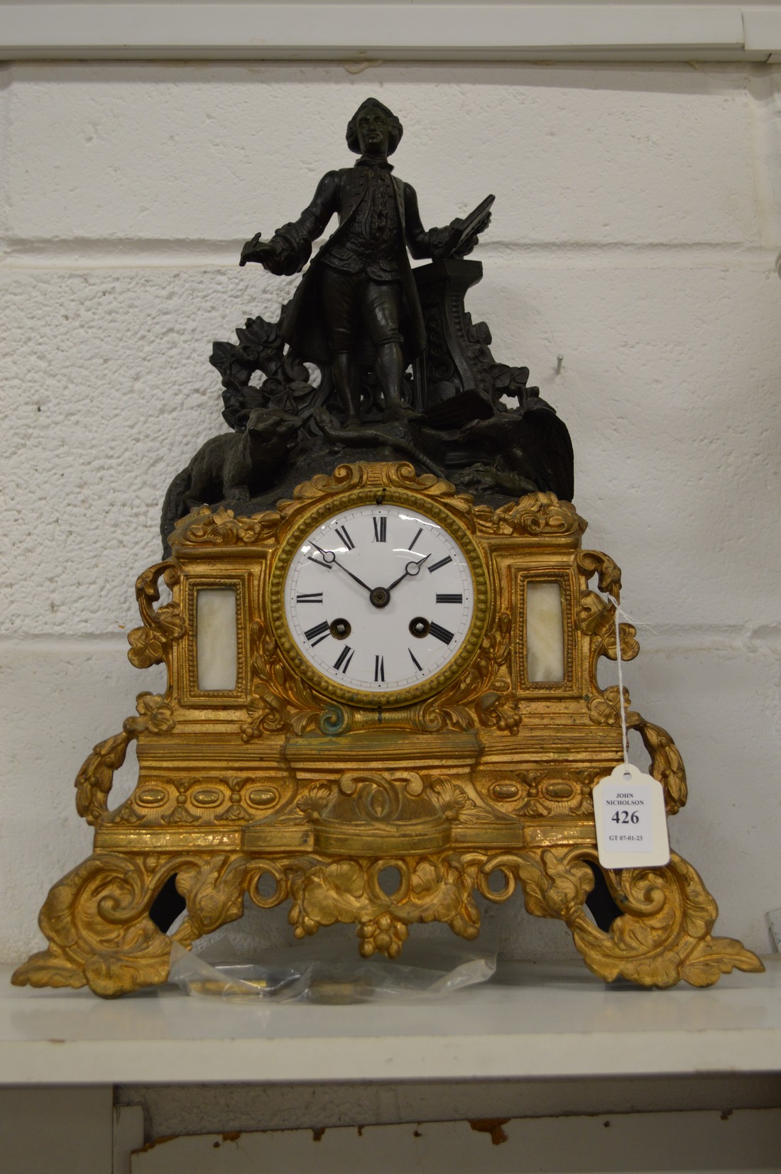 A French decorative mantel clock.