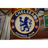 A cast iron sign, Chelsea Football Club.