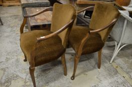 A pair of armchairs.