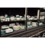 A large quantity of Denby Green Wheat china.