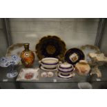 A good collection of decorative china to include Meissen tazza, Crown Derby vase etc (some with