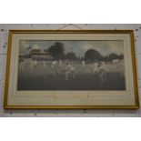 Cricketing interest, The Kent Eleven Champions 1906, colour engraving.