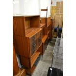 A 1960's-70's mahogany modular stacking wall unit.