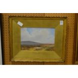 W H Dyer, Dartmoor near Wallabrook, watercolour, in original mount and frame.