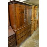 A Georgian mahogany linen press.