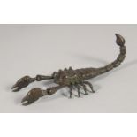 A JAPANESE BRONZE MODEL OF A SCORPION. 10cm long.