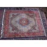 A GOOD PERSIAN CARPET, cream ground with stylised all over floral decoration. 8'0" x 6'5"