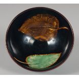 A CHINESE JIAN WARE 'LEAF' CUP, 11cm diameter.