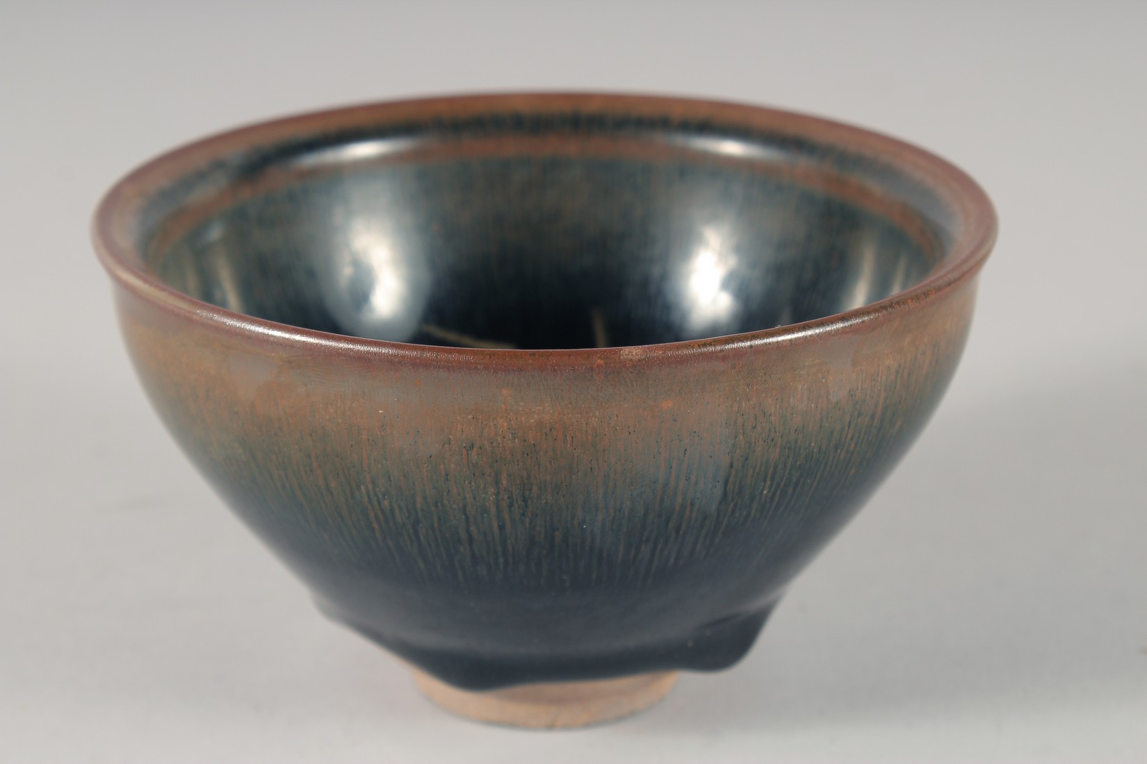 A CHINESE HARE'S FUR GLAZE POTTERY BOWL, 12.5cm diameter. - Image 2 of 5