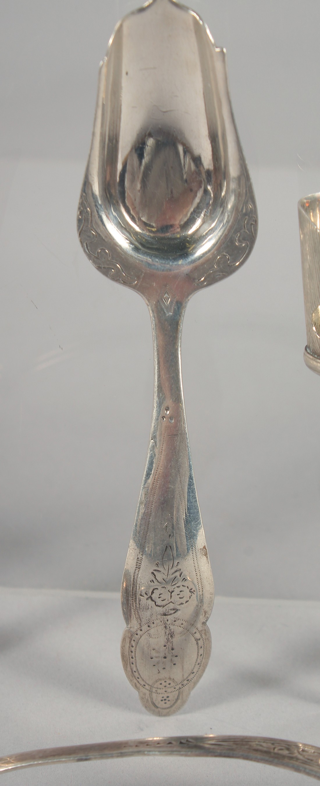 SIX SILVER CADDY AND MUSTARD SPOONS. - Image 4 of 7