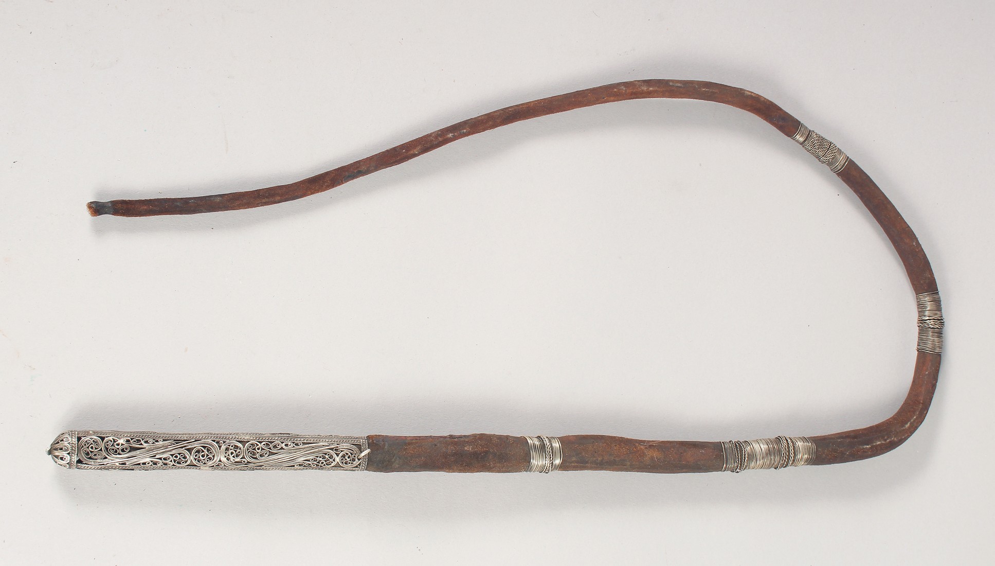 A SILVER MOUNTED WHIP.
