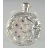 A MOON AND STARS CIRCULAR SCENT BOTTLE. 5cm