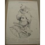 [SHAKESPEARE ILLUSTRATION] collection of eight ink portraits of Shakespeare characters from