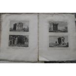 [ROME] collection of loose, small, double-image engravings after Parboni, 1820's (Q).