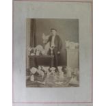 [NAPKIN FOLDING] a small cabinet photograph by W. H. Davis, Wellington, inscribed verso "William