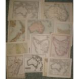 [MAPS] AUSTRALIA / NEW ZEALAND & TASMANIA, coll'n of 21 maps, unframed (21).