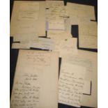 AUTOGRAPHS, W. G. Cubitt V.C., Agnes Strickland, & sundry others, mostly cut, some letters (Q).