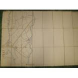 MAP large scale 1/2500, folding, linen-backed OS map with hand-colouring, small area around IVER,