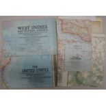 [MAPS] small coll'n of Nat. Geographic Mag. col. maps, U.S.A. & West Indies (Q).
