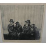 POLLAK or POLLACK (Max) artist: [group of four Jewish men] ca. 1921 etching, signed, contemporary